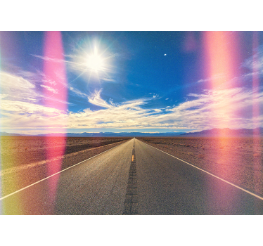 Papel mural paisajes escena de la carretera del desierto - TenVinilo