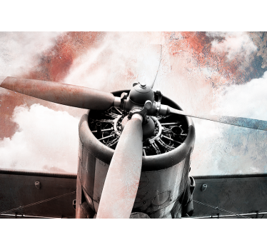 Fotomural vintage Avion viejo - TenVinilo