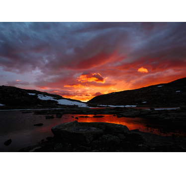 Fotomural de naturaleza Lago noruego - TenVinilo