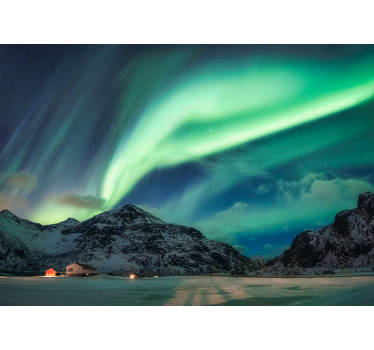 Papel mural naturaleza espectáculo de auroras - TenVinilo