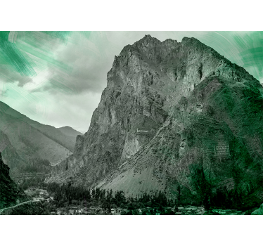 Papel mural montaña majestuosas montañas verdes - TenVinilo