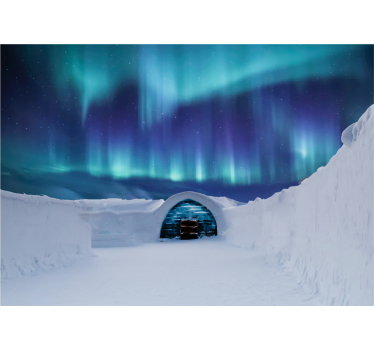 Papel mural paisajes aurora boreal maravilloso - TenVinilo