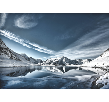 Papel mural montaña majestuoso paisaje glacial - TenVinilo