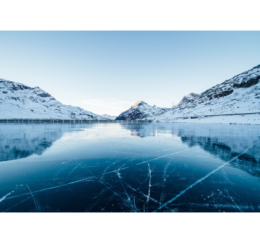Fotomural para dormitorio matrimonio Diseño de montaña y nieve - TenVinilo