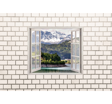 Papel mural paisajes escape a la vista de montaña - TenVinilo