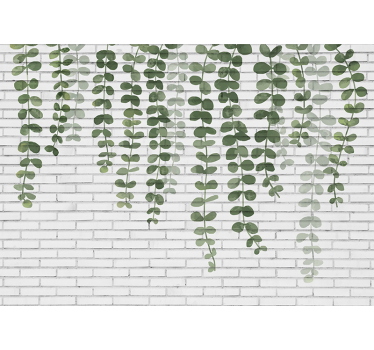 Mural de árboles y vegetación colgante - TenVinilo