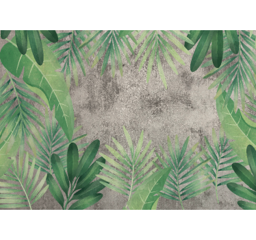 Papel mural naturaleza hojas verdes vibrantes - TenVinilo
