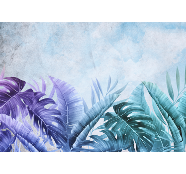 Papel mural naturaleza hoja tropical - TenVinilo