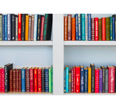 Mural para oficina Libros coloridos en la estantería - TenVinilo
