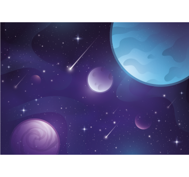 Papel mural espacio vista orbital celestial - TenVinilo