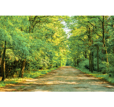 Fotomural de naturaleza Bosque verde en un día soleado - TenVinilo