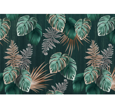 Papel mural naturaleza inspiraciones de hojas tropicales - TenVinilo