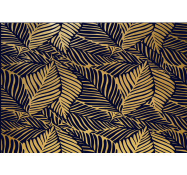 Papel mural naturaleza patrones de hojas detalladas - TenVinilo