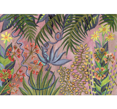 Papel mural naturaleza exhibición de flora tropical - TenVinilo