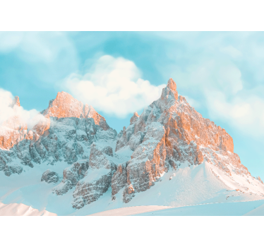 Papel mural montaña cumbres heladas regal - TenVinilo