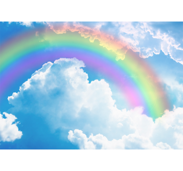 Fotomural de cielo Arcoiris en un cielo azul con - TenVinilo