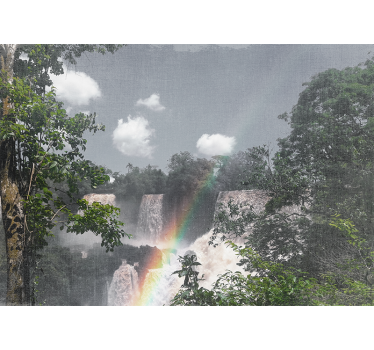 Fotomural cascada escena de cascada en selva - TenVinilo