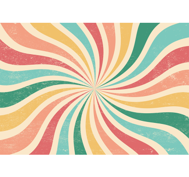 Mural para habitación juvenil Remolino de líneas de colores - TenVinilo