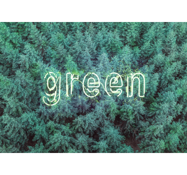 Papel mural naturaleza letra del bosque verde - TenVinilo