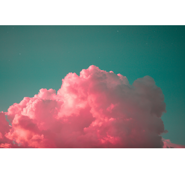 Fotomural de cielo Nubes rosadas y estética del lago - TenVinilo