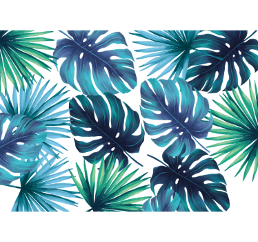Papel mural naturaleza obra de arte hoja tropical - TenVinilo