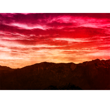Papel mural montaña crepúsculo en la montaña - TenVinilo