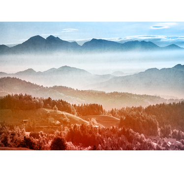Papel mural paisajes paisaje montañoso salvaje - TenVinilo