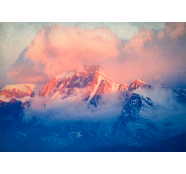 Papel mural montaña paisaje de picos majestuosos - TenVinilo