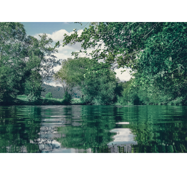Papel mural naturaleza paisaje de río tranquilo - TenVinilo