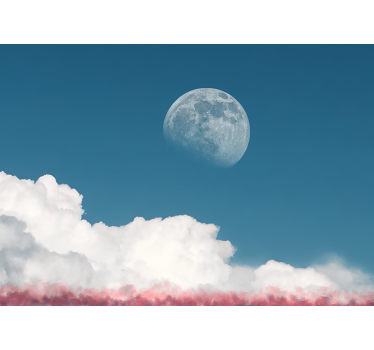 Papel mural cielo vista de nubes lunares - TenVinilo