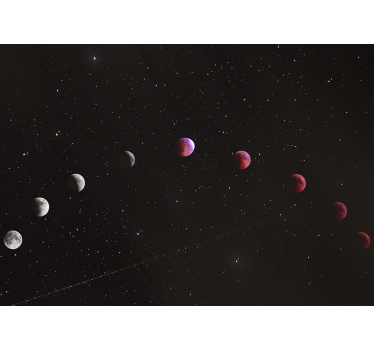 Papel mural espacio fases de la luna - TenVinilo