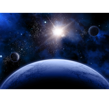 Fotomural para dormitorio matrimonio Cielo estético con estrellas - TenVinilo