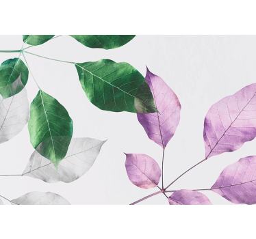 Papel mural naturaleza acentos botánicos frondosos - TenVinilo