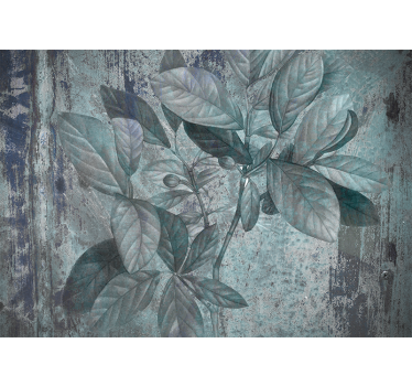Papel mural naturaleza brotes verdes y frondosos - TenVinilo