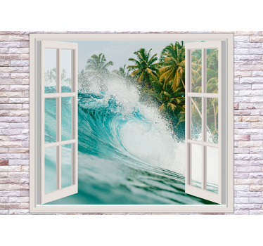 Papel mural mar vista de olas del océano - TenVinilo