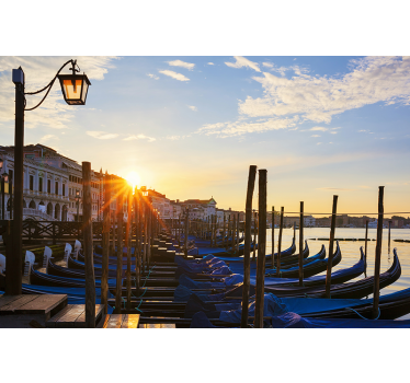 Fotomural de naturaleza Venecia con góndolas - TenVinilo