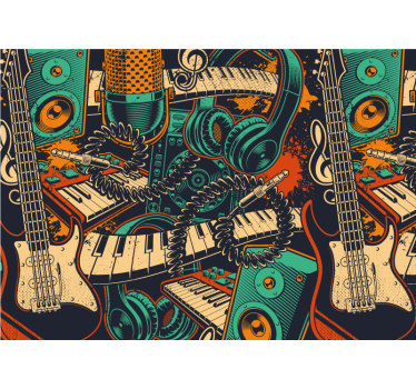 Fotomural música Ilustración musical "estilo urbano" - TenVinilo