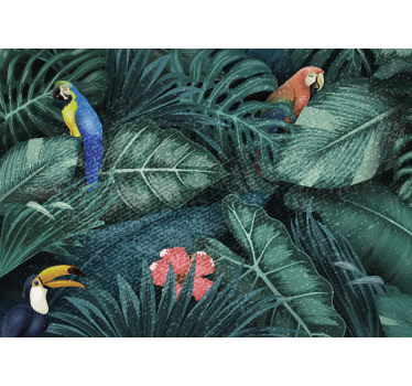 Papel mural selva exuberante paraíso tropical - TenVinilo
