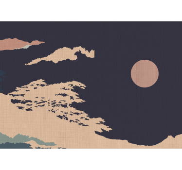Papel mural naturaleza paisaje lunar tranquilo - TenVinilo