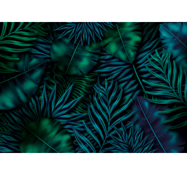 Papel mural naturaleza motivo de follaje exótico - TenVinilo