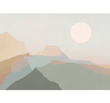 Papel mural paisajes vista del crepúsculo en montañas - TenVinilo