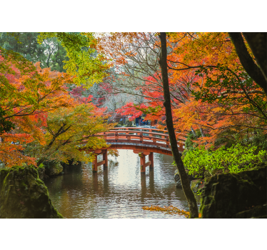 Fotomural árbol Bosque 'jardín japonés' - TenVinilo