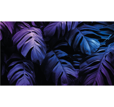 Papel mural naturaleza patrón de hojas exuberantes - TenVinilo