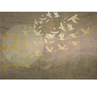 Papel mural naturaleza aves en vuelo - TenVinilo