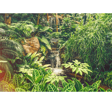 Papel mural naturaleza refugio tropical vibrante - TenVinilo