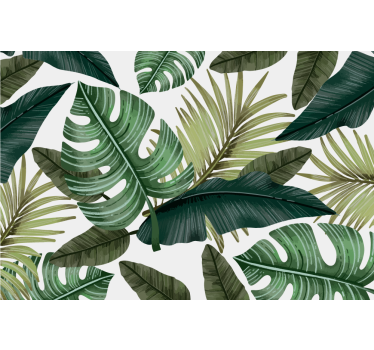 Papel mural naturaleza motivo de vegetación tropical - TenVinilo