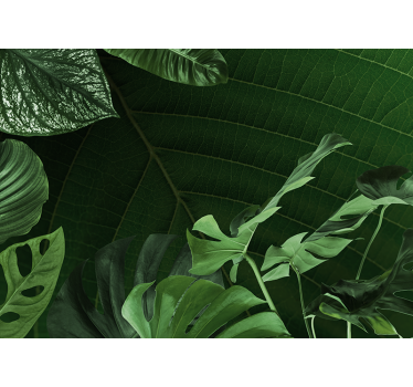 Papel mural naturaleza follaje verde exuberante - TenVinilo