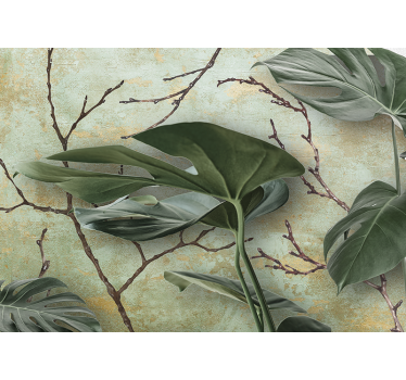 Papel mural naturaleza inspiración en verde tropical - TenVinilo