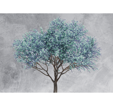 Mural de árboles Árbol estilizado con hojas - TenVinilo