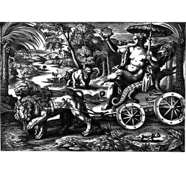 Papel mural de arte clásico vendimia en la selva - TenVinilo
